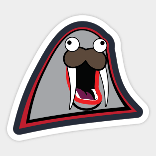 The Fighting Walruses Primary Logo Sticker